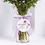 September Birthday Aster Flowers Vase