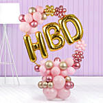 Happy Birthday Balloon Arrangement HBD Letters