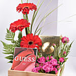 Guess Bella Vita Edp & Mini Red Lip Kit Gift Tray For Her