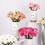 Carnations Arrangement in Premium Vases