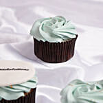 Mint Rosette Celebrations Vanilla Cup Cake