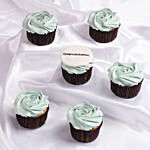 Mint Rosette Celebrations Vanilla Cup Cake