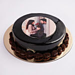 Chocolate Truffle Anniversary Photo Cake Half Kg