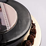 Chocolate Truffle Anniversary Photo Cake Half Kg