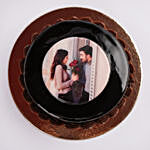 Chocolate Truffle Anniversary Photo Cake Half Kg