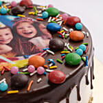 MNM Chocolate Birthday Photo Cake Half Kg