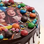 MNM Chocolate Birthday Photo Cake One Kg