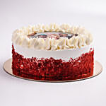 Red Velvet Photo Cake For Birthday One kg