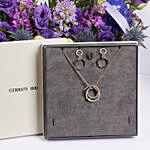 Cerruti 1881 Two Tone Textured Jewellery Gift Set For Her