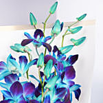 Blue Orchid Bouquet for Teachers