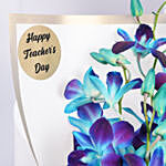 Blue Orchid Bouquet for Teachers