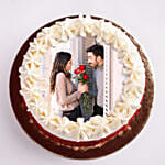 Velvety Photo Cake For Anniversary Half Kg