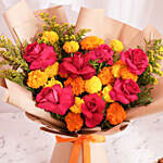 Marigold And Roses Bouquet