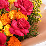 Marigold And Roses Bouquet