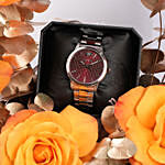 Retirement Gift Watch with Flowers n Personalised Name Frame