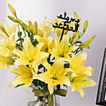 Taqaead Saeid Lilies with Personalised Name Frame