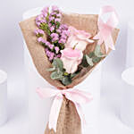 Pink Ribbon Rose Bouquet