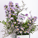 September Birthday Aster Flowers in Vase