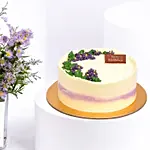 September Birthday Wishes Aster Flowers and Cake