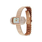 Titan Raga Mother of Pearl Analog Watch with Ring for Her