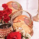 Karwachuth Thali With Garvi And Roses