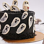 Flying Ghosts Halloween Chocolate Cake