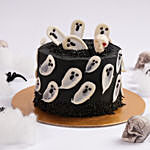 Flying Ghosts Halloween Chocolate Cake