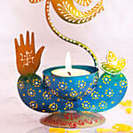 Colorful Metalic Ganesha with Tea Light Holder