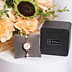 Titan Raga Watch fro her Rose Gold with Flowers