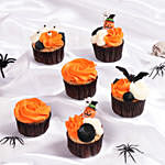 Orange Pumpkin Halloween Cupcakes