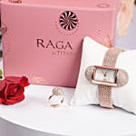 Titan Raga Memoirs Watch and Ring for Her