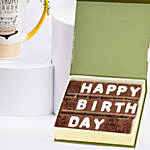 Yellow Chrysanthemum Flower Birthday Mug N Chocolate