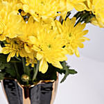 Yellow Chrysanthemums in Premium Vase