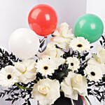 National Flower Box with Balloons