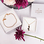 Caroline Svedbom Tennis Bracelet Elina Necklace Gift Set