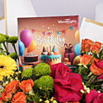 Wonder Gift Happy Birthday Gift Box In Bouquet