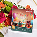 Wonder Gift Happy Birthday Gift Box In Bouquet