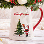 Merry Christmas Flowers Ceramic Vase