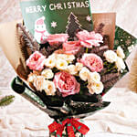 Merry Christmas Garden Roses Bouquet