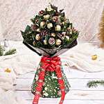 Pine Cones And Rochers Holidays Celebration Bouquet