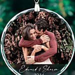 Couple Photo And Names Ornament