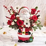 Happy Santa Flowers Arrangement