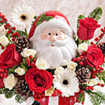 Happy Santa Flowers Arrangement