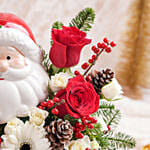 Happy Santa Flowers Arrangement