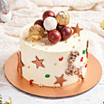 Golden Christmas Celebration Cake