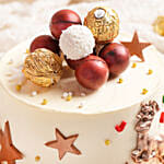 Golden Christmas Celebration Cake