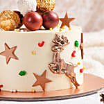 Golden Christmas Celebration Cake