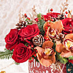 Cybidium And Roses Holidays Celebration Flower Box