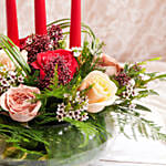 Floral Centerpiece With Candle