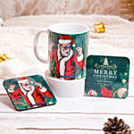 Merry Christmas Mug And Coaster